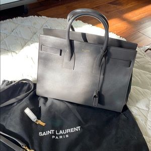 Saint Laurent Small Sac De Jour tote in gray